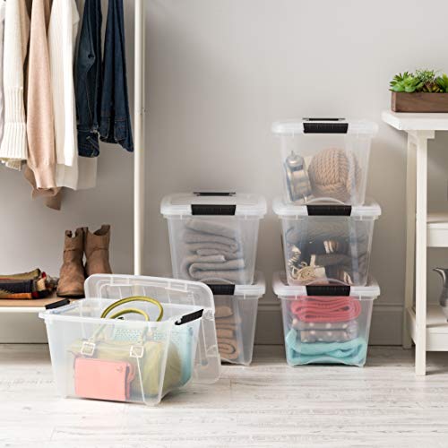 IRIS USA 6-Pack 19 Quart Storage Bins with Lids, Clear - color: Clear, size: 19 Qt, style: 6 Pack