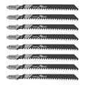 Create idea 20Pcs T111C 8TPI Jigsaw Blade 100mm HCS Jig Saw Blades Set T Shank for Wood Cut Compatible with Bosch Compatible with Dewalt Compatible with Makita Black