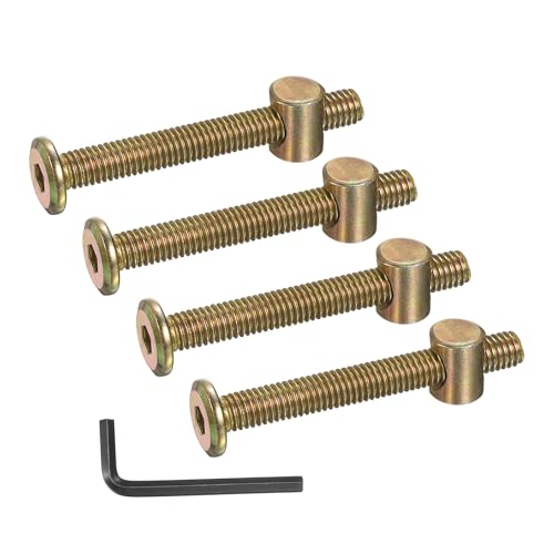 PATIKIL 4 Set Bunk Bed Bolts and Nuts Kit, M8x65mm Furniture Bolts Hex Drive Socket Cap Hardware Replacement for Beds Headboards Chairs - size: M8x65mm