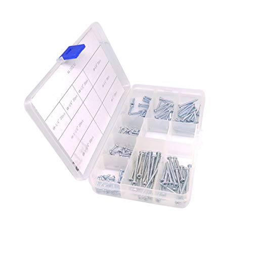 Yodaoke 160pcs #4 Zinc Phillips Pan Head Wood Screws Assortment Kit