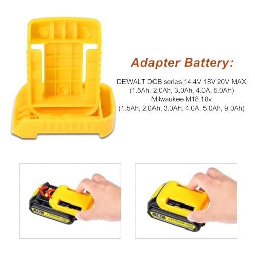 20pas Tool Holders and Battery Holder for Dewalt 20v Wall Mount Hanger Battery Drill Tool Storage Shelf for Milwaukee M18(Yellow) - color: Yellow