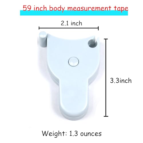 Measuring Tape for Body Measurements, Blue, 60 Inch - color: blue