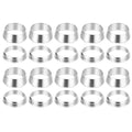PATIKIL 1/2" Tube OD 304 Stainless Steel Compression Tube Fitting Sleeve, 20 Pack Double Ferrule Ring Tubing Fitting Assortment Kit, Silver - size: 0.5 Inch