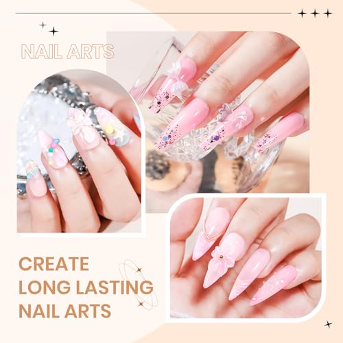 3d Gel Nail Art Sculpture Non Stick Hand Molding Gel for Nails | Multifunctional Solid Builder Gels for Extension Carving Sculpting Beauty Charms for Beignner and Salon DIY - color: Clear&Pink&Pearl White