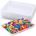 Maitys 15 Pack Plastic Art Trays 12 x 16 Inch Sensory Trays, White - color: White