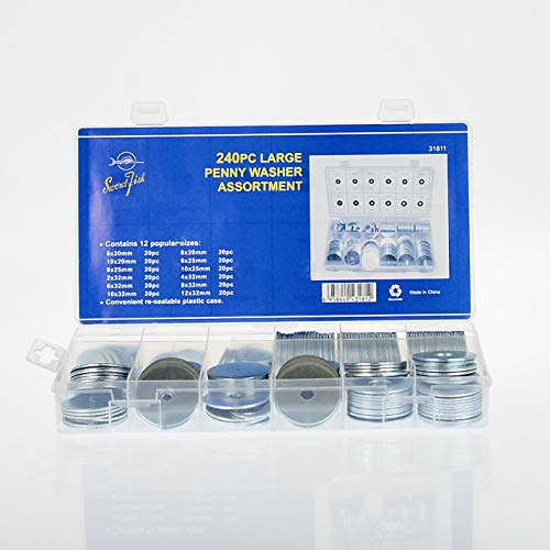 Swordfish 31811-240pc Large Penny/Fender Washer Assortment