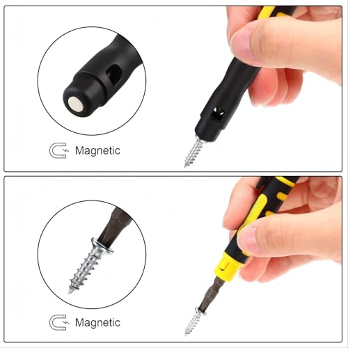 Mudder 4 Pcs Pen Screwdriver 4 in 1 Multipurpose Crossing Flathead