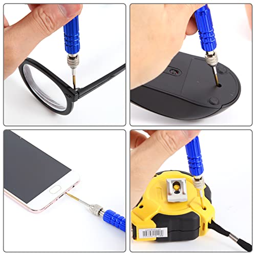 Mini Eyeglass Repair Kit Glasses Screwdriver Pocket Precision Tool - color: Blue