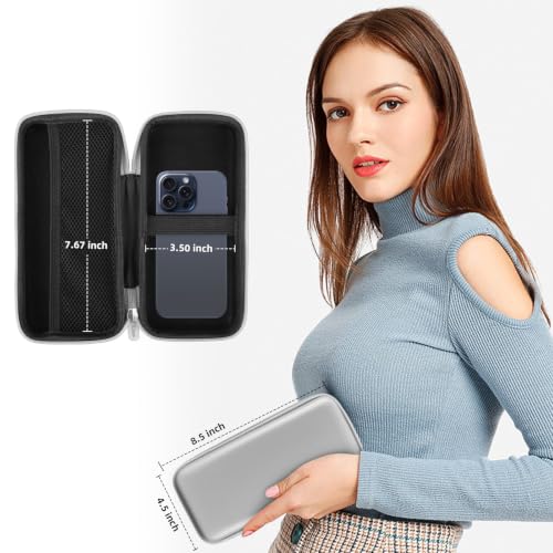 iMangoo Travel Essential Electronics Organizer Charger Case Carrying Pouch - color: Silver, size: Large