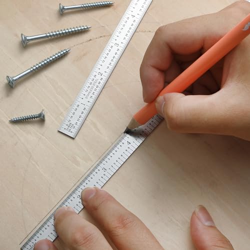 Mr. Pen- Machinist Ruler, 12 Inch, 2 Pack, Stainless Steel Imperial - style: 12 inch, 2 Pack