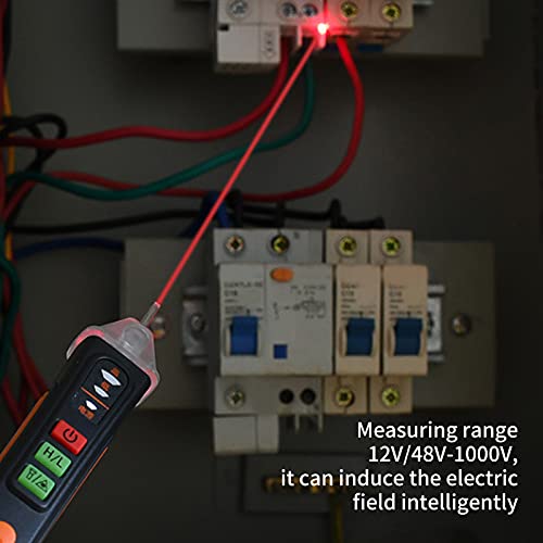 Voltage Tester Non-Contact AC 12-1000V, Electrical Tester Pen with LED Flashlight and Infrared Pointing Function for Live Wire Detection, Circuit Tester for Home Outlet & Automotive Use
