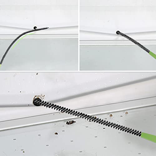 Sewer Drain Brush, Drain Clog Remover, 19.8inch Flexible Long Pipe Snake Hair Clogs Catcher Cleaner Tool for Toilet, Kitchen Sink, Sewer Drain, Bathroom Tub - color: Black Hair 19.8inch
