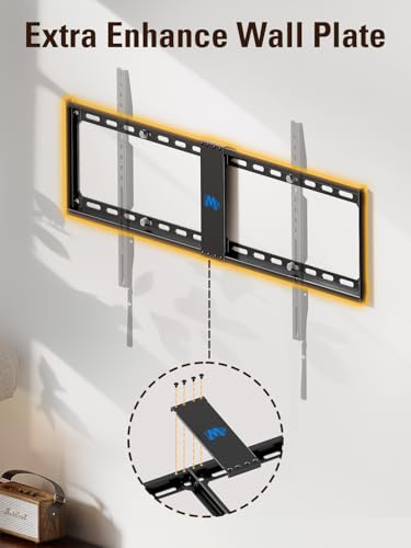 Mounting Dream Fixed TV Wall Mount Low Profile TV Bracket for 42-90 Inch TV | Flush TVs Mount for Space Saving, Wall Mount TV Bracket Fits 16", 24", 32" Studs, Max VESA 800x400mm and 132lbs MD2361-32 - size: Fixed for 42"-90" TV & 16"/18"/24"/32" Studs