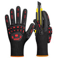 KAYGO TPR Impact Resistant Work Gloves for Men, MicroFoam Nitrile Coated | ANSI Cut Resistant Level A3, Anti-Abrasion & Firm Grip, TPR Back Impact Guard, for Mechanics, Construction, Glass Handling - size: XX-Large