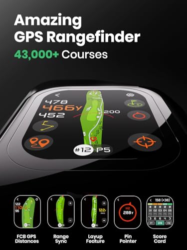 MILESEEY G1 Touchscreen & GPS Rangefinder with 43000+ Built-in Golf Courses