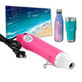 Bubble Removing Tool for Epoxy Resin and Acrylic Art, DIY Glitter Tumblers, Specially-Designed Heat Gun for Making Acrylic Resin Travel Mugs Tumblers to Remove Air Bubbles (Pink) - color: Pink
