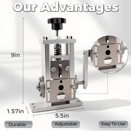 Drill & Hand Crank Wire Stripper Machine for Copper Cable Recycling | Scrapping Copper Wire Peeler for 0.06''-1'', Easy Wire Stripping for Recycling & DIY