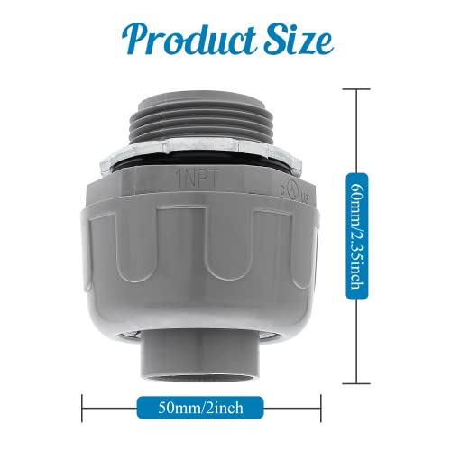6Pcs 1 Inch NPT Liquid Tight Connector - color: 6, size: 1 Inch (180 Degree)
