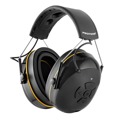 5.4 Bluetooth Hearing Protection Headphones 30dB, 48H Playtime Rechargeable - color: Black