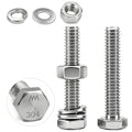 16 Sets 1/4-20x2-1/2 Bolt and Nut Set, Flat & Lock Washers Included,64PCS | 304 Stainless Steel 1/4-20 Bolt, Precision Fasteners Mechanical Assembly Equipment Repair & DIY - size: 1/4-20x2-1/2" 16sets