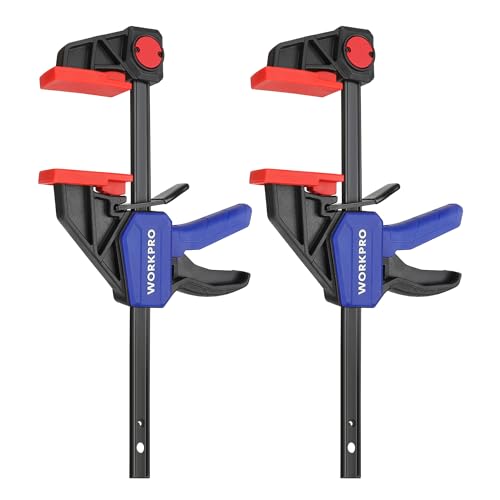 WORKPRO 6" Clamps for Woodworking 2-Pack, Light Duty Wood Clamps - size: 6"
