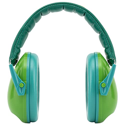 Snug Kids Earmuffs – Noise Reduction for Toddlers & Children – Adjustable, Lightweight, Foldable, Soft & Comfortable - color: Green