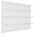 TORACK Metal Pegboard Panels and Hooks, Tool Organizer Peg Board, Grey - color: Light Gray