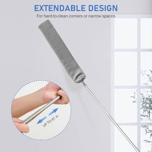 SetSail Dusters for Cleaning Retractable Gap Duster with Extension Pole