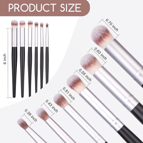 Drybrush Set - Premium Art Paintbrush Set for Miniatures,6 Different Sizes - style: 6P Black