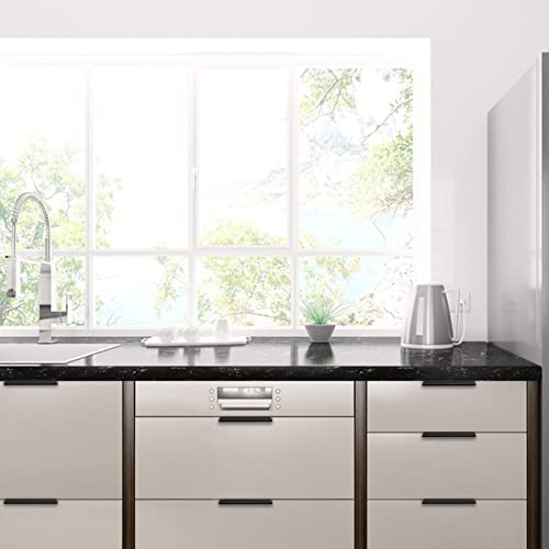 Rergy 10 Pack 5" Cabinet Pulls Brushed Nickel Finger Pulls for Cabinets - color: Brushed Nickel, size: Hole Center: 5in(128mm)