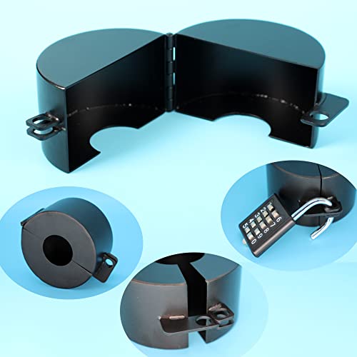 Door Knob Lockout Device Cover to Disable Doorknob/Faucet/Water Valve Hose Door Handle Temporary Lock for Bedroom Door from Outside Lock Door Handle Without Drilling Black