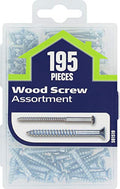 Hillman 591519 Small Small Wood Screw Assortment, 195-Pack , Zinc
