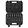 Reniteco 25-Piece 1/2" Drive Socket Set, Metric 10mm-32mm, 6-Point, Cr-V - size: 25 PCS-1/2"