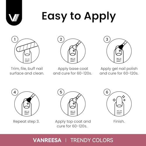 VANREESA Gel Nail Polish Kit with U V Light 53 Pcs Gel Polish Nail Set 36 Popular Colors Nail Polish Set with Base Coat 4 Effects Top Coat with Manicure Tools Complete Nail Kit Gifts for Women Girls - color: Elegant Rhythm