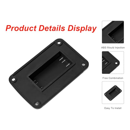 20pas Tool Holders and Battery Holder for Dewalt 20v Wall Mount Hanger Battery Drill Tool Storage Shelf for Milwaukee M18 (Black) - color: Black