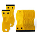 FOSHIO 20PCS Yellow Plastic Razor Blade Scraper Tool for Gasket Remover, Sticker Remover, Labels Decal and Adhesive Remover for Windows and Glass - color: With Yellow Scraper (20 Pack)