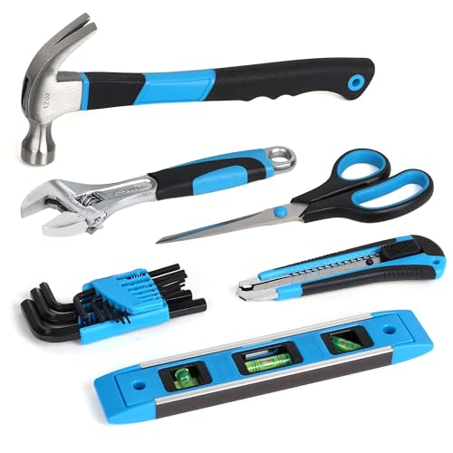 FASTPRO 220-Piece Home Tool Set, Household Repairing Tool Kit, Blue - color: Blue