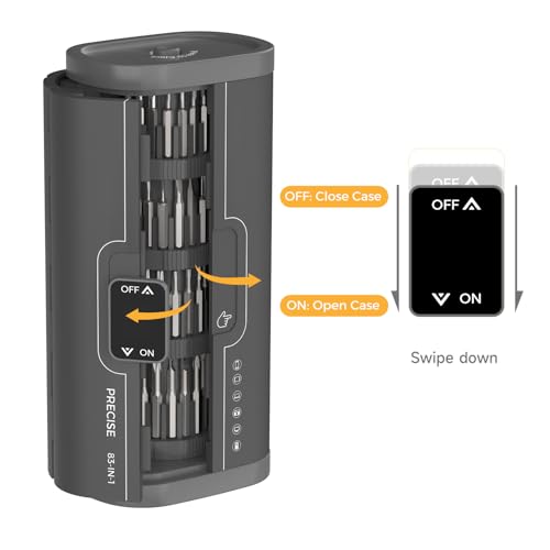 83 in 1 Electric Screwdriver Kit, Multi-Purpose Precision Repair Tool Set, Professional Magnetic Repair Tool Kit with 71 Bits for Computer, PC, Phone, Laptop,Drones, Watch, Xbox, PS5