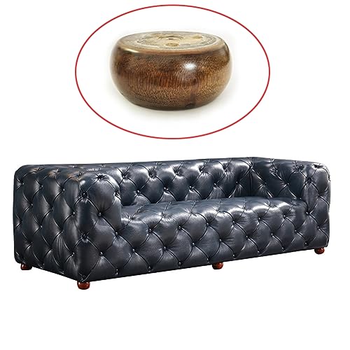 2 Inch Wood Sofa Furniture Legs Round Black Bun Feet 2 Inch Tall Legs Replacement for Sofa/Couch/Ottoman/Loveseat/Cabinet with Screw Set of 4 (Diameter: 3.7inch, Black) - color: Black, size: Diameter: 3.7inch