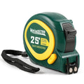 25FT-1 In Blade Width Tape Measure With Fractions, 3 Brake Buttons Retractable Measuring Tape, Both Side Measurement, Double-Magnetic Hook Double-Sided Nylon Reinforced Blade, Easy to Read Bold Lines.