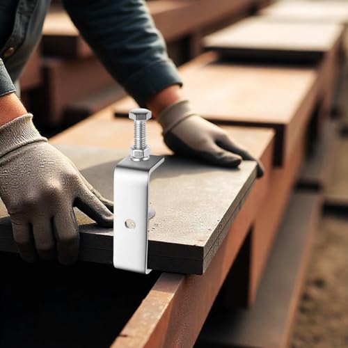 10 Pcs 304 Stainless Steel C Clamp Mini Tiger Clamp 1Inch Heavy Duty Metal U Clamps with Stable Wide Jaw Opening for Mounting Metal Working Woodworking(10 Pcs, 4 Inch) - size: 4 Inch