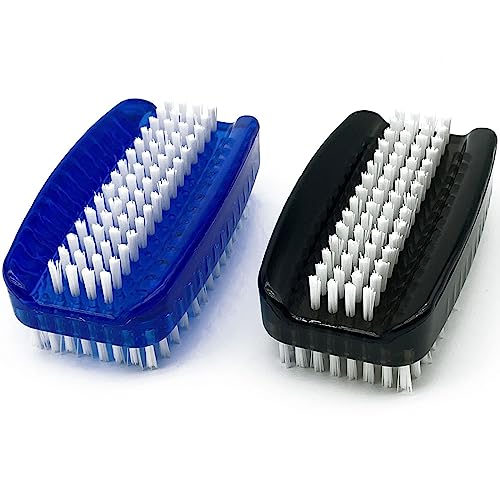 GKETN Nail Brush for Cleaning Fingernails 2 Sided Nylon Bristles Fingernail Brush for Cleaning Nail Scrubber Scrub Clean Soft Stiff Nail Scrub Brush, 2 Pack