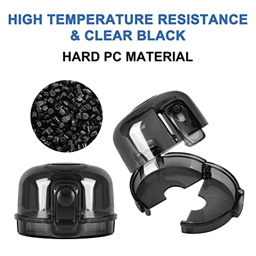 GRENFU Stove Knob Safety Covers (5 + 1 Pack), Oven Lock Child Safety, Black