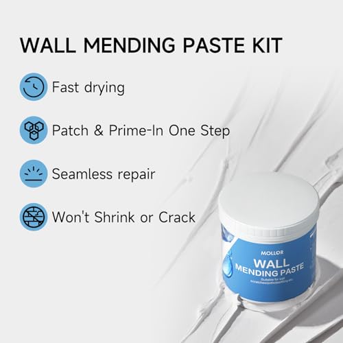 Drywall Repair Kit, 1KG White Repair Putty Spackle Paste - color: 1 Kg
