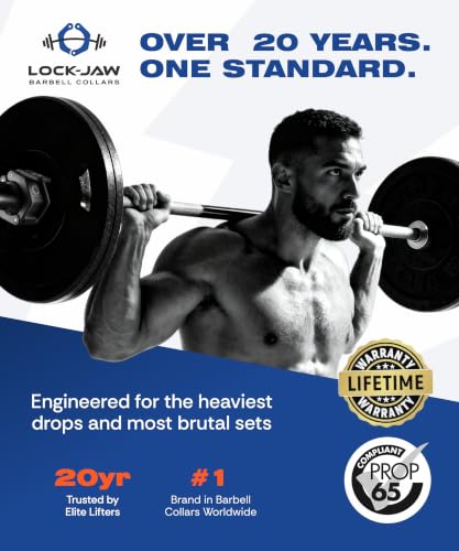 Lock-Jaw PRO 2 Barbell Collars/Clamps, 2"/50mm Olympic Bars - color: All Black