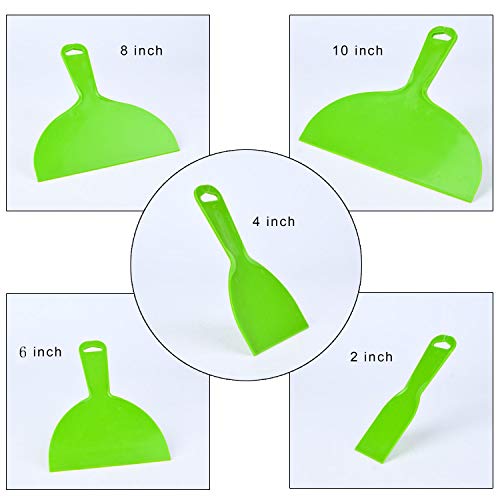 5Pcs Plastic Putty Knife Flexible Scraper For Spackle Wallpaper Repair Tool