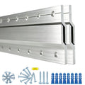 French Cleat Hanger 34 Inch - 2 Pack - Picture, Mirror, Whiteboard, Pallet or Panel Interlocking Wall Mounting Bracket - Aluminum Z Bar Clip Hanger Supports 150 lbs - size: 34"(2Pairs)