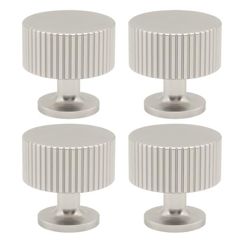 4 Pack Brushed Nickel Cabinet Knobs Dresser Kitchen Drawer Knobs - color: Brushed Nickel, size: 4 Pack