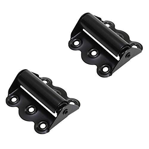 Litepak Screen Door Hinge Professional Grade Hardware Self-Closing Easy Install (2 Pack, Black) - color: Black, size: 2 Pack