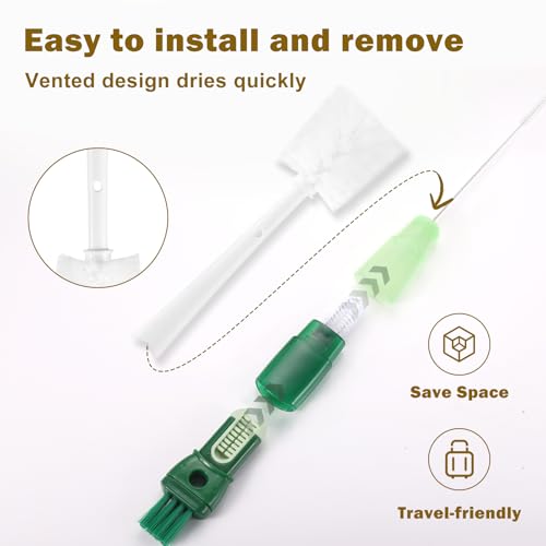 XYFuuee 5Pcs Water Bottle Cleaner Brush Set 5 in 1 Cup Straw Cleaning Brush - color: Green